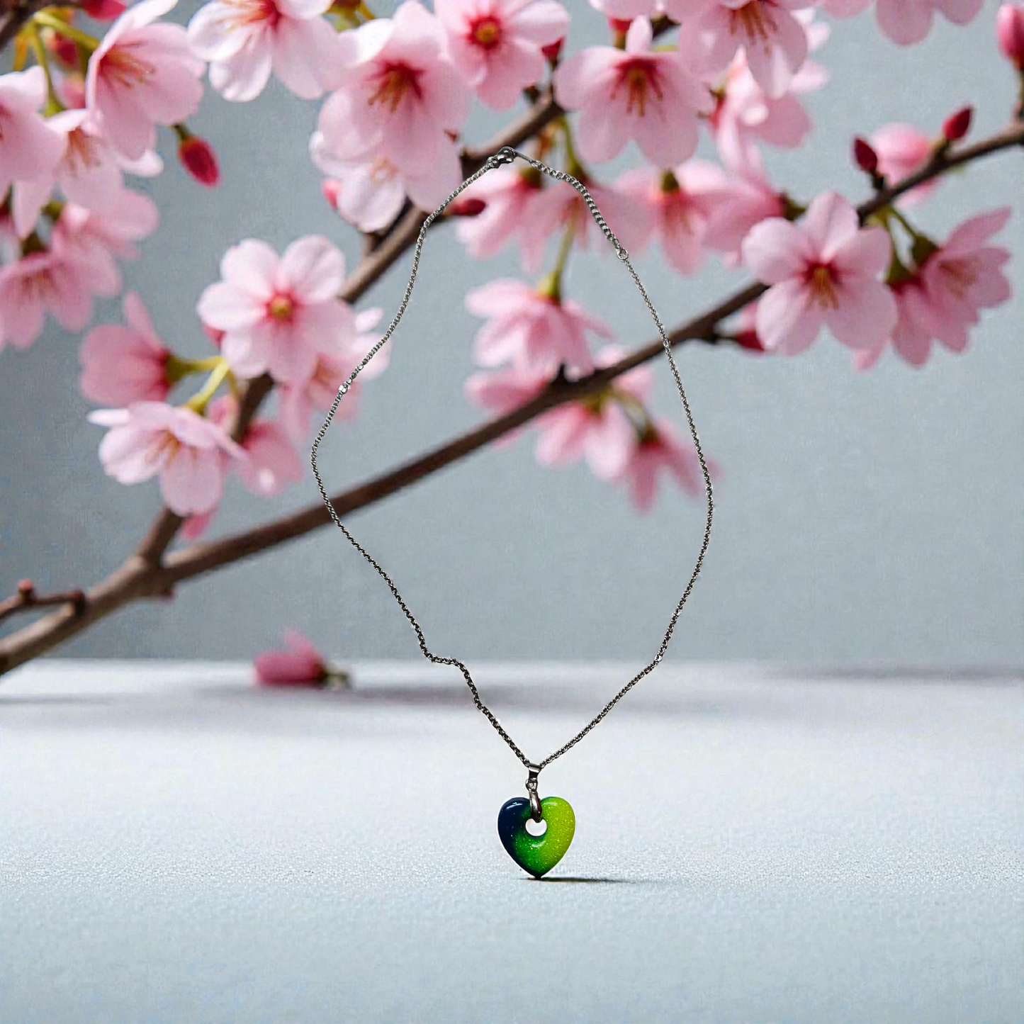 Pendentif coeur multicolores