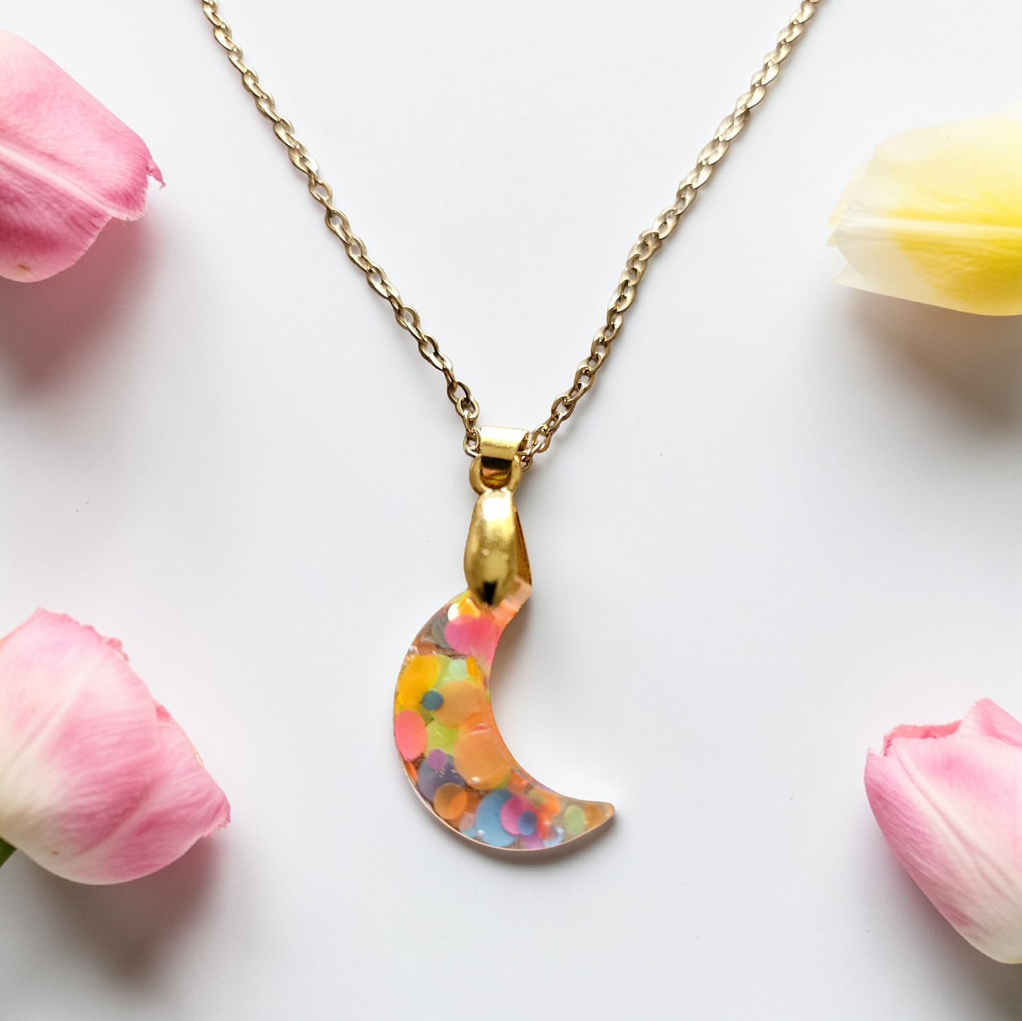 Collier Lune multicolores