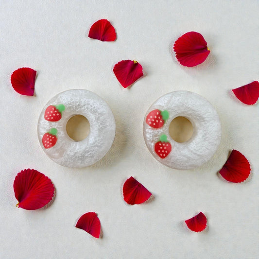 Pampilles cercles blanc nacré Fraises 🍓