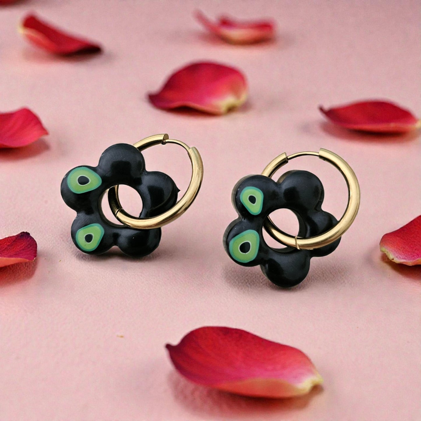 Pampilles fleurs noir Avocat 🥑