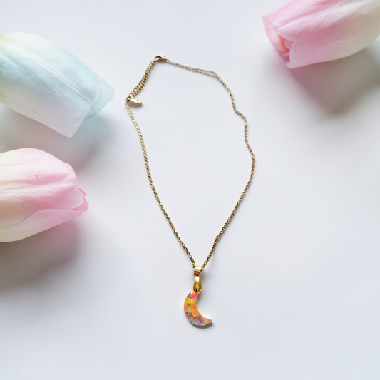 Collier Lune multicolores