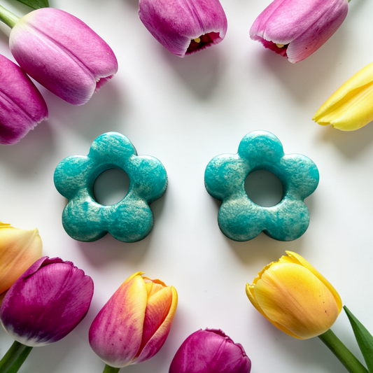 Pampilles fleurs vert nacré